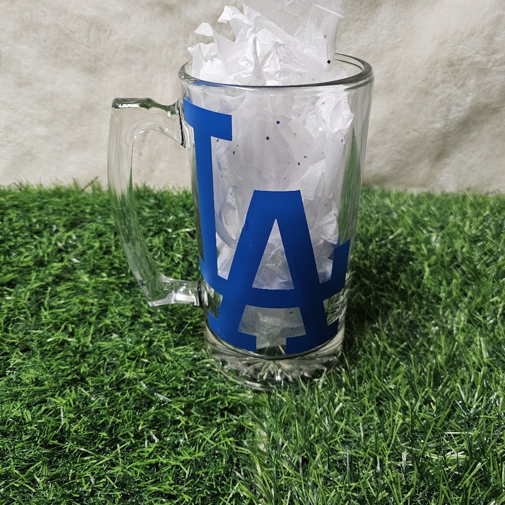 Blue LA Logo Glass Mug